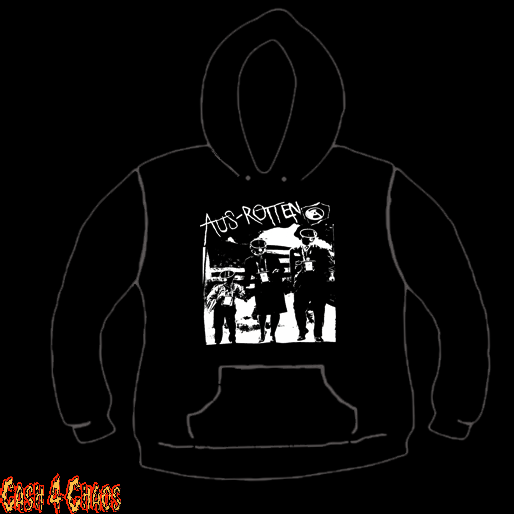 Aus-Rotten Nuclear Family Design Screen Printed Pullover Hoodie