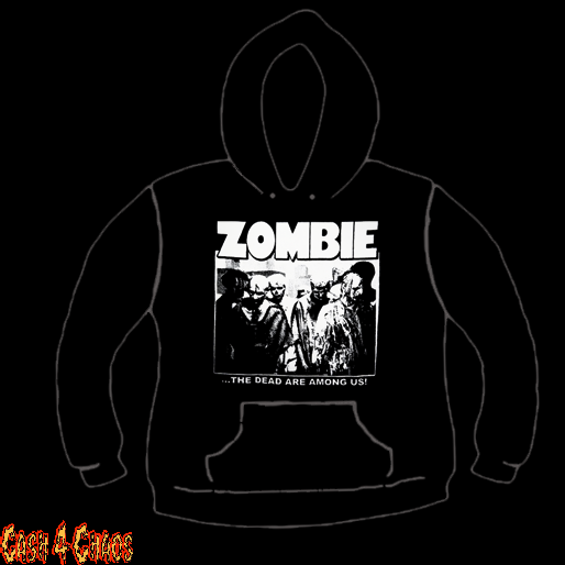 Zombie Lucio Fulci's The Dead Are Among Us Design Screen Printed Pullover Hoodie
