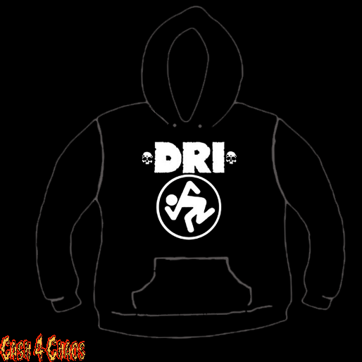 DRI Dirty Rotten Imbeciles Design Screen Printed Pullover Hoodie