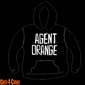 Agent Orange Logo Design Screen Printed Pullover Hoodie