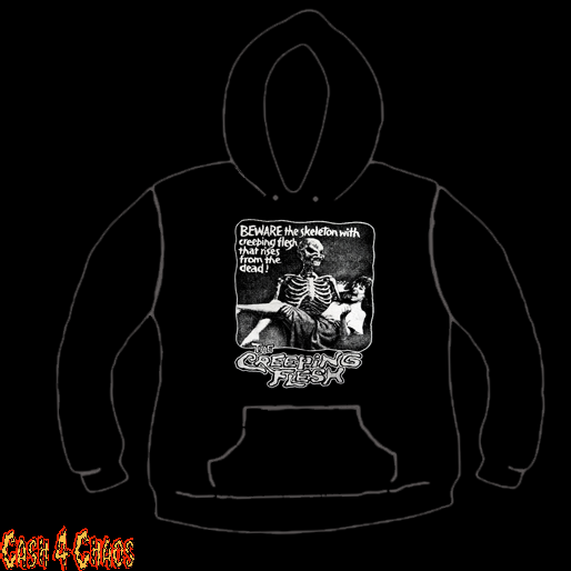 The Creeping Flesh Movie Poster Design Screen Printed Pullover Hoodie