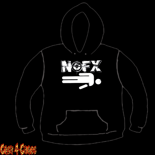 NOFX Broken Arm Logo Design Screen Printed Pullover Hoodie