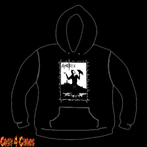 Amebix Band Design Screen Printed Pullover Hoodie