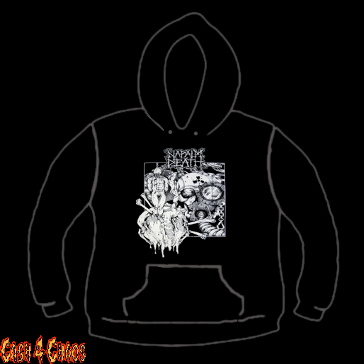 Napalm Death Cover Art Design Screen Printed Pullover Hoodie