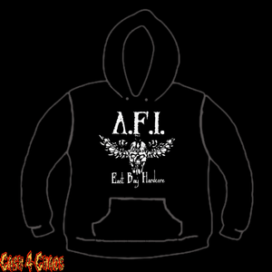 AFI "East Bay Hardcore" Design Screen Printed Pullover Hoodie