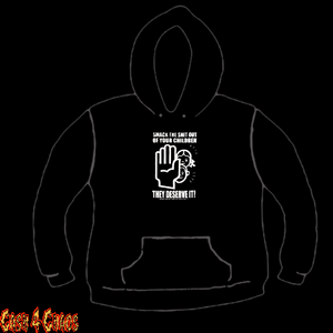 Smack The Shit Out of Your Children "God Says It's Okay" Design Screen Printed Pullover Hoodie