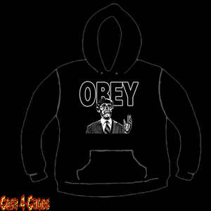 They Live "OBEY!" Movie Design Screen Printed Pullover Hoodie