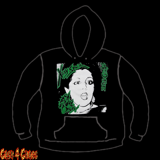 X-Ray Spex White & Green Oh Bondage Screen Printed Pullover Hoodie