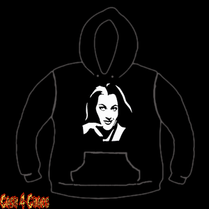 Lilly Munster "Yvonne De Carlo" Design Screen Printed Pullover Hoodie