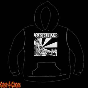 Subhumans Religious Wars E.P. Screen Printed Pullover Hoodie