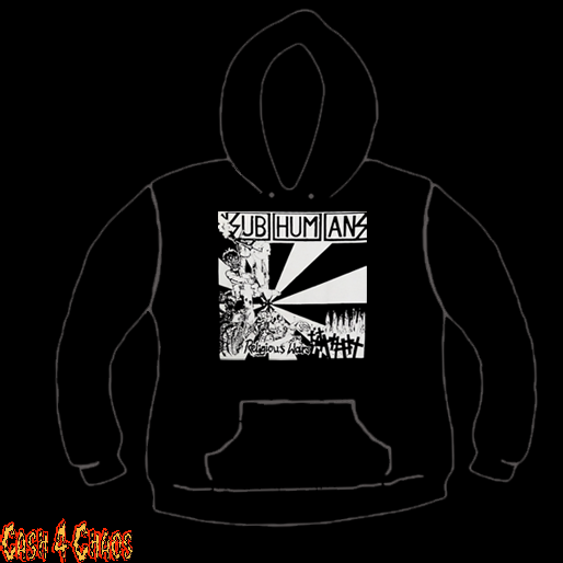 Subhumans Religious Wars E.P. Screen Printed Pullover Hoodie