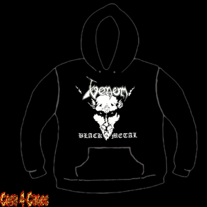 Venom "Black Metal" Design Screen Printed Pullover Hoodie