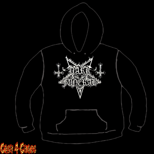 Dark Funeral Metal Design Screen Printed Pullover Hoodie