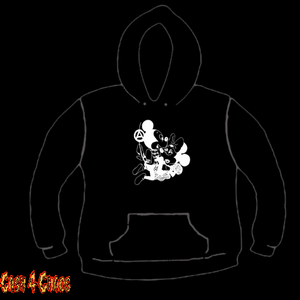 Seditionaire Art "Mickie + Minni Banging" Design Screen Printed Pullover Hoodie