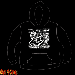 Invasion of The Sausermen "Invasion is On" Design Screen Printed Pullover Hoodie