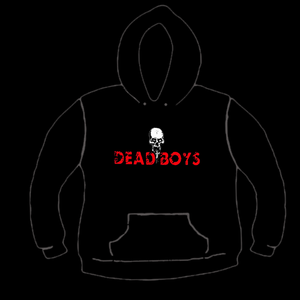 Dead Boys Red & White Design Screen Printed Pullover Hoodie