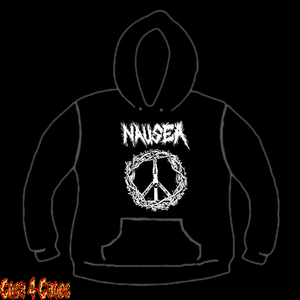 Nausea Peace Logo Screen Printed Pullover Hoodie