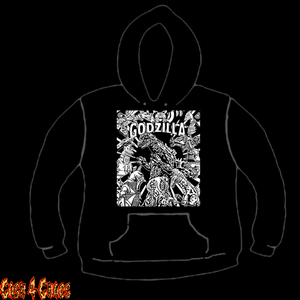 Godzilla & Friends "Exclusive" Collage Screen Printed Pullover Hoodie