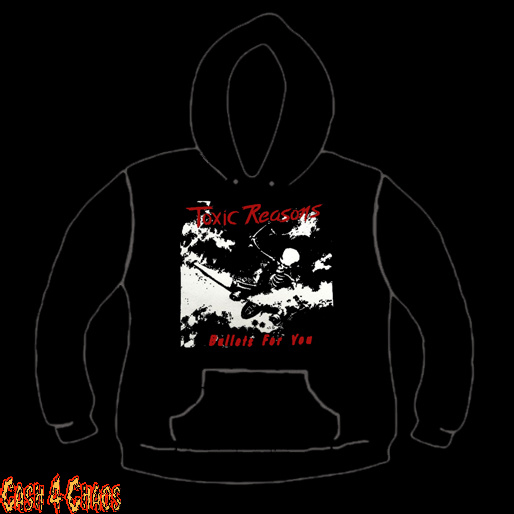 Toxic Reasons Red & White Bullets For You Screen Printed Pullover Hoodie