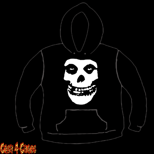 Chrimson Ghost Misfits Logo Design Screen Printed Pullover Hoodie