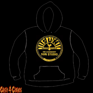 Sun Records Yellow Logo Screen Printed Pullover Hoodie