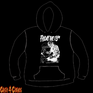 Friday The 13th Resurrection of Jason Voohees Design Screen Printed Pullover Hoodie
