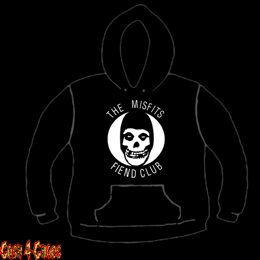 Misfits - Fiend Club Design Screen Printed Pullover Hoodie