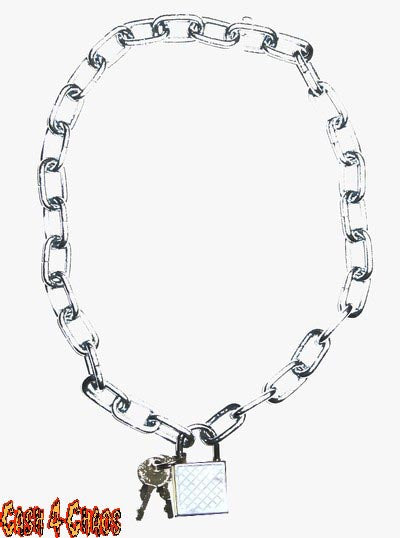 Sid Vicious Silver Lock Chrome Necklace