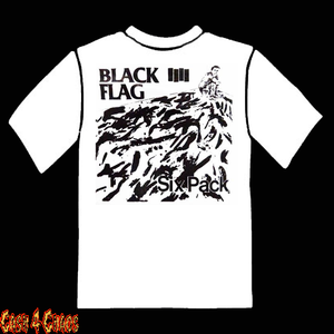 Black Flag Six Pack Black Design Tee