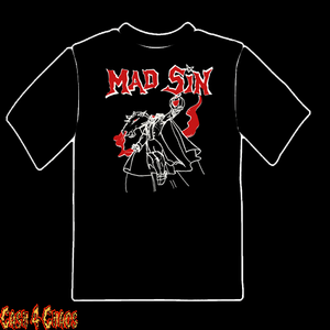 Mad Sin Horsemen Logo White & Red Design Tee
