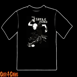 Circle Jerks Black & White Logo Design Tee