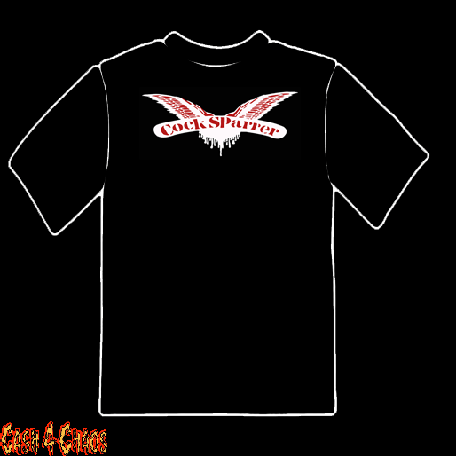 Cock Sparrer Red & White Logo Cover Design Tee