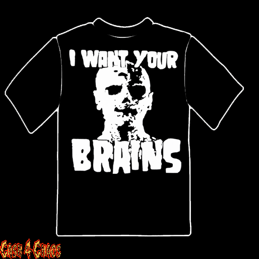 i want your brains card sleeves Zombie "I Want Your Brains" Design Tee – Cash 4 Chaos