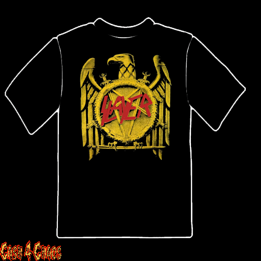 Slayer Iron Eagle Gold & Red Design Tee