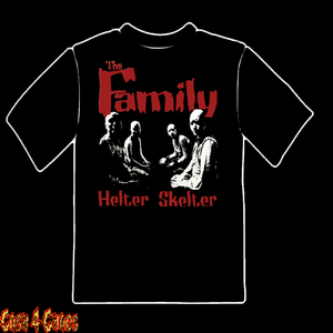 The Manson Family "The Family Helter Skelter" Red & White Design Tee