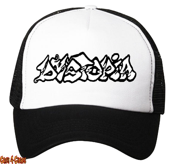Dystopia Transfer Black & White Snap Back Trucker Hat